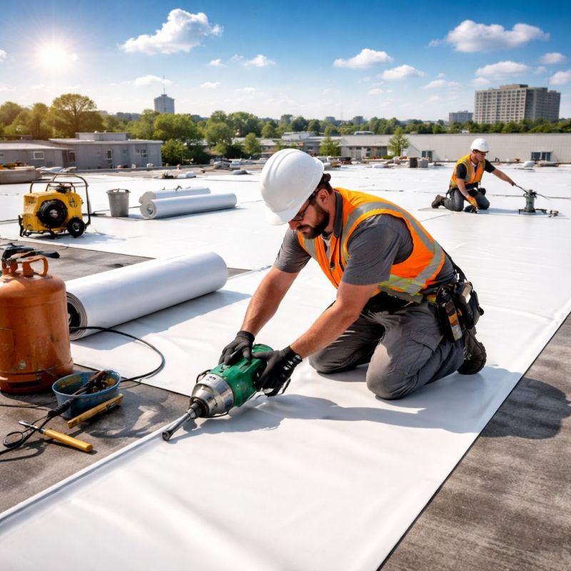 Single Ply Roof Installation in Palmer Lake, CO