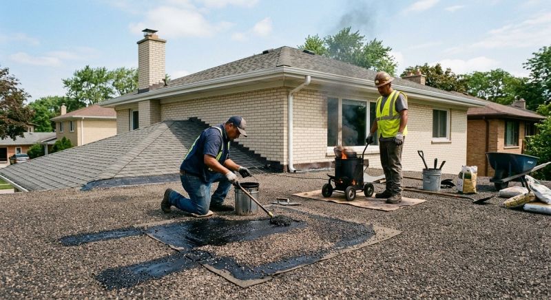 Tar And Gravel Roof Repair in El Paso County, CO