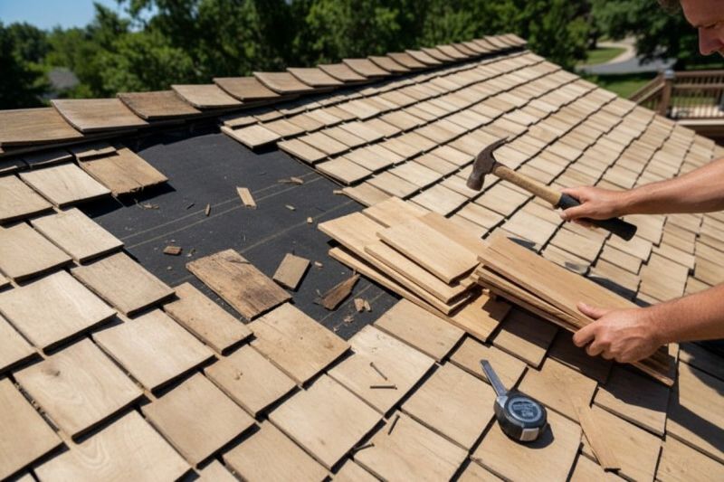 Wood Shake Roof Repair in El Paso County, CO