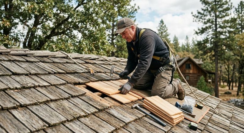 Wood Shake Roof Repair in Elbert, CO